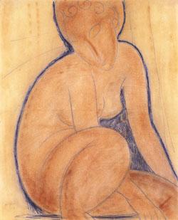 Amedeo Modigliani Crouched Nude Spain oil painting art